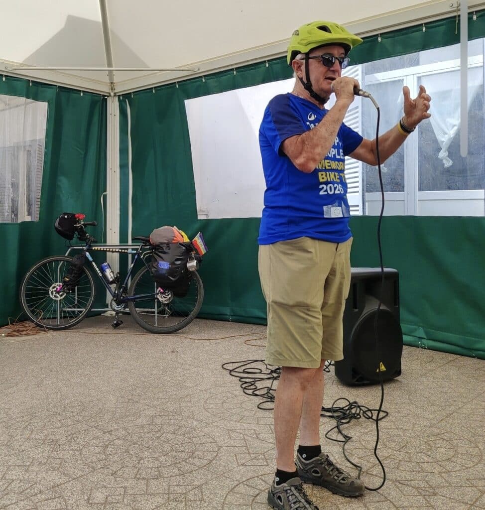 La visita a Nettuno di Giovanni Bloisi, il “Ciclista Europeo della Memoria” 3 La visita a Nettuno di Giovanni Bloisi, il “Ciclista Europeo della Memoria” 3
