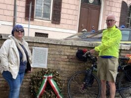 La visita a Nettuno di Giovanni Bloisi, il “Ciclista Europeo della Memoria”