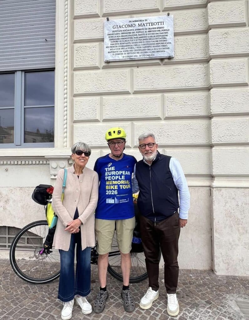 La visita a Nettuno di Giovanni Bloisi, il “Ciclista Europeo della Memoria” 1
