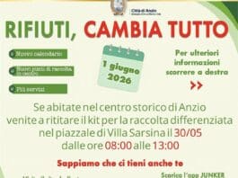Anzio. Oggi, 30 maggio, la consegna dei contenitori per la raccolta differenziata nel centro storico