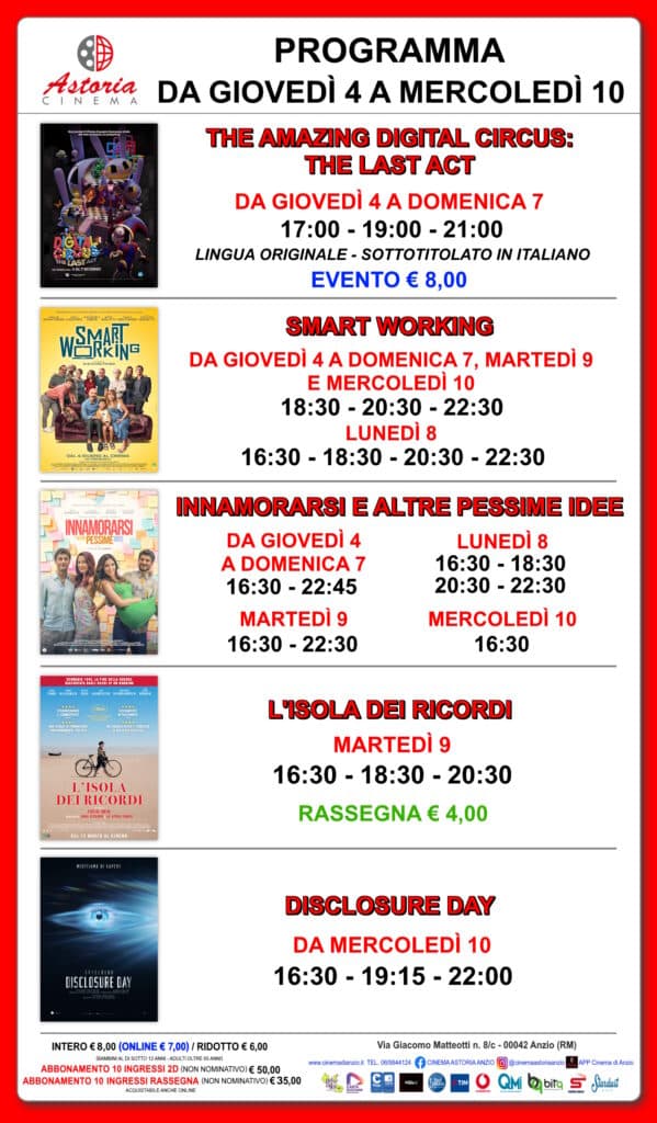 Cinema Astoria Anzio, i film in programma dal 4 al 10 giugno 3