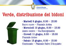 Anzio. Consegna dei bidoni per il verde porta a porta nelle zone interessate