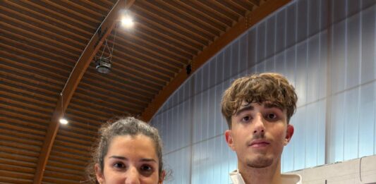 Anzio Scherma: Giuseppe Ladaresta e la maestra Giorgia Fontana a Schermafutura