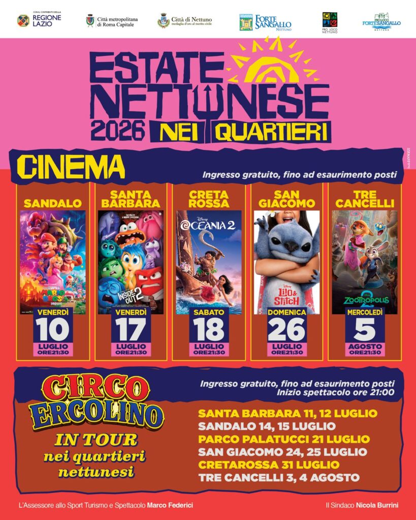 Estate Nettunense 2026: musica, sport e grandi eventi fino a settembre, in piazza Tony Esposito e Don Cash 2