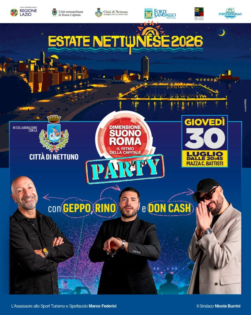 Estate Nettunense 2026: musica, sport e grandi eventi fino a settembre, in piazza Tony Esposito e Don Cash 5
