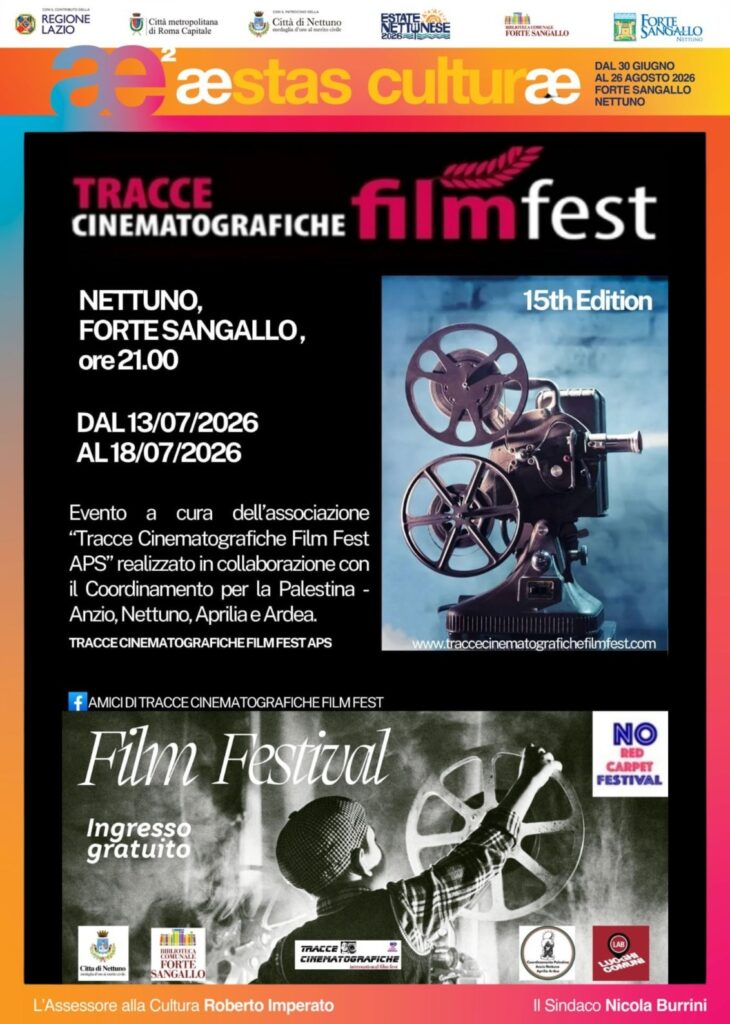 Tracce Cinematografiche Film Fest torna a Nettuno: dal 14 al 18 luglio cinque serate dedicate al cinema indipendente al Forte Sangallo 1 Tracce Cinematografiche Film Fest torna a Nettuno: dal 14 al 18 luglio cinque serate dedicate al cinema indipendente al Forte Sangallo 1