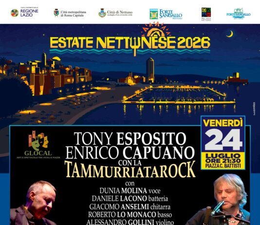 Venerdì a Nettuno Enrico Capuano e Tony Esposito in piazza Battisti con la TammurriataRock