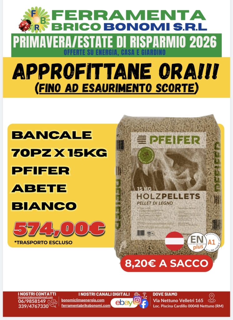 Ferramenta Brico Bonomi, offerte pellet: approfittane ora! 3