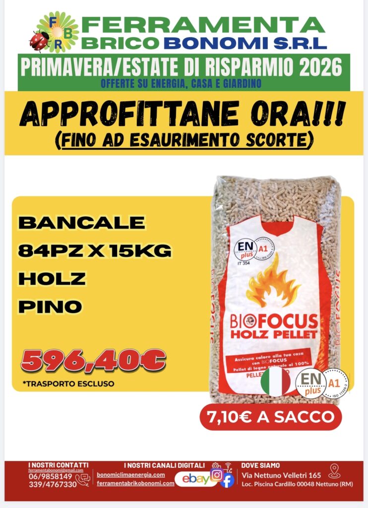 Ferramenta Brico Bonomi, offerte pellet: approfittane ora! 4