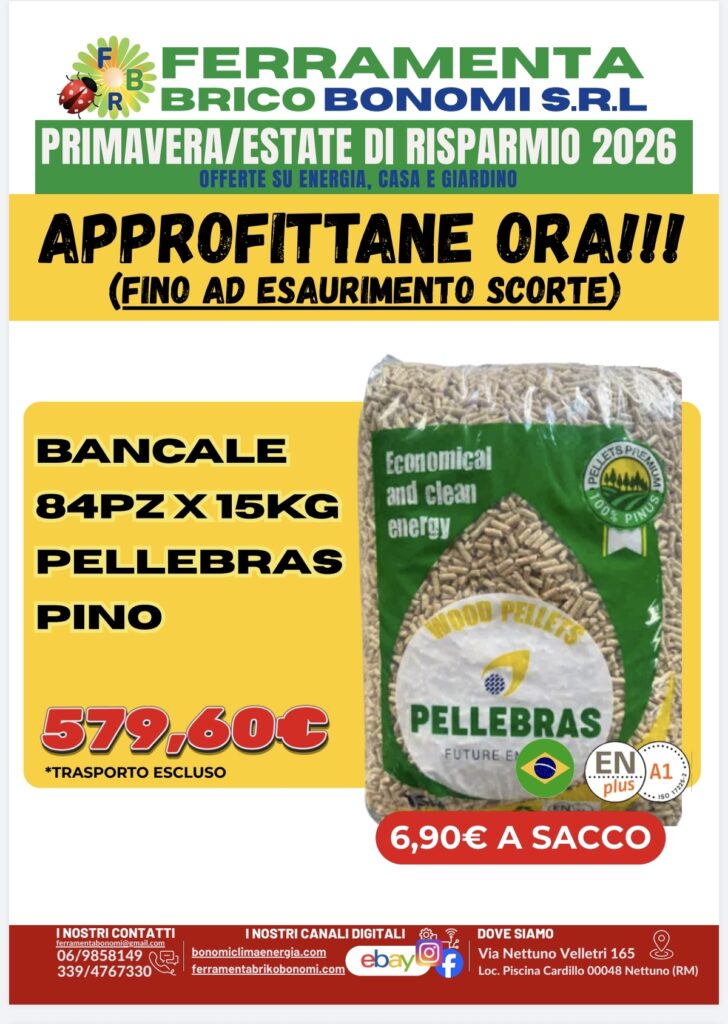 Ferramenta Brico Bonomi, offerte pellet: approfittane ora! 6