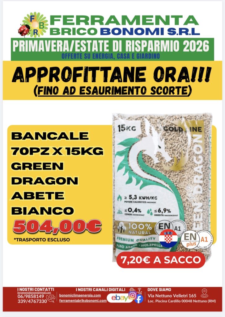 Ferramenta Brico Bonomi, offerte pellet: approfittane ora! 7