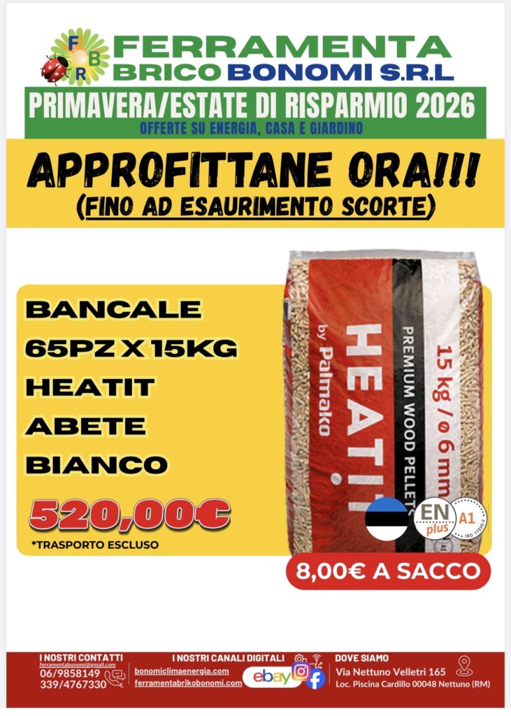 Ferramenta Brico Bonomi, offerte pellet: approfittane ora! 8