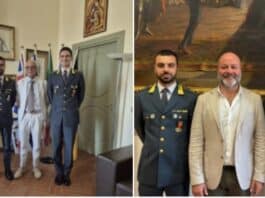 I sindaci di Anzio e Nettuno hanno salutato il comandante la Guardia di Finanza Cristiano Simonitti e accolto il nuovo comandante Diego Abbatiello