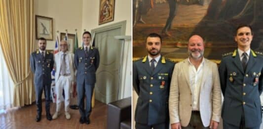 I sindaci di Anzio e Nettuno hanno salutato il comandante la Guardia di Finanza Cristiano Simonitti e accolto il nuovo comandante Diego Abbatiello