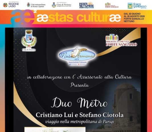 Aestas Culturae 2026: al Forte Sangallo di Nettuno il Duo Mètro