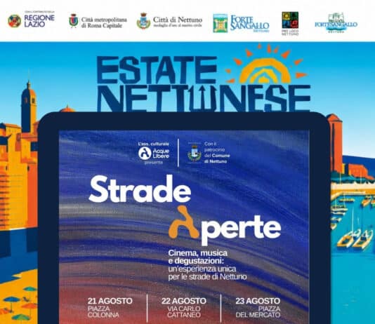 Nettuno, Strade Aperte, dal 21 al 23 agosto tre appuntamenti di piazza con cinema, musica, danza, cibo e benessere