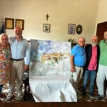 “Nettuno fuori dalla nebbia”, Leonardo Leonardi e Silvana Maltese donano un quadro a Burrini In Libera Uscita 5