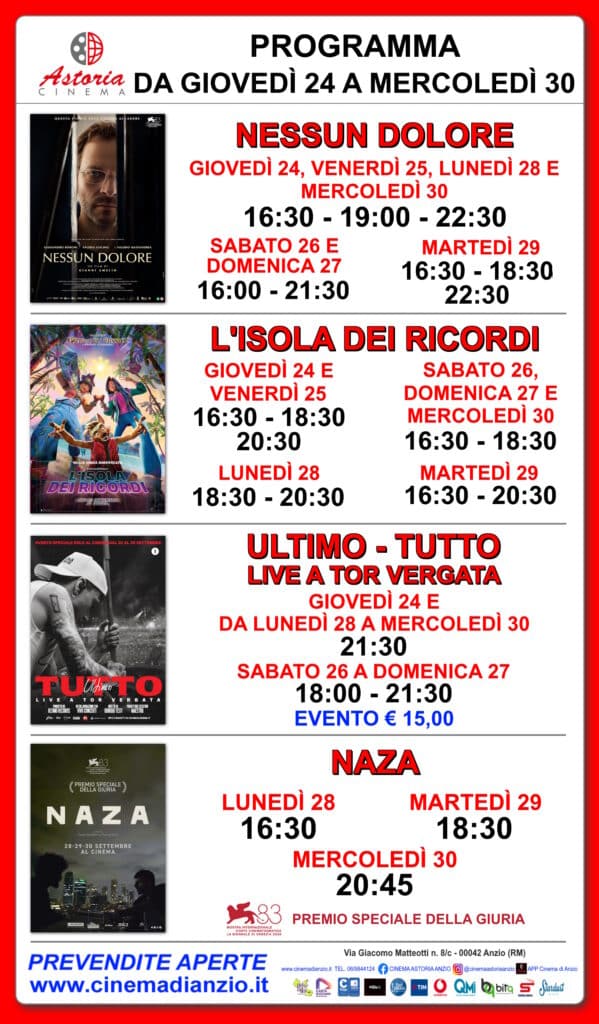 Cinema Astoria Anzio, i film in programma dal 24 al 30 settembre 3