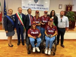 Nettuno, il giuramento alla scuola di polizia degli atleti paralimpici