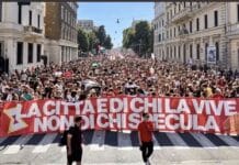 Roma, in 50 mila in corteo per Spin Time