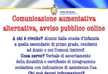 Anzio, Comunicazione aumentativa alternativa, attivato il servizio di assistenza. Domande via mail entro il 30 settembre