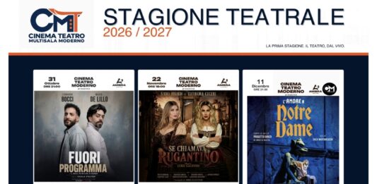 Parte il 31 ottobre la nuova stagione teatrale del Cinema Teatro Moderno di Anzio
