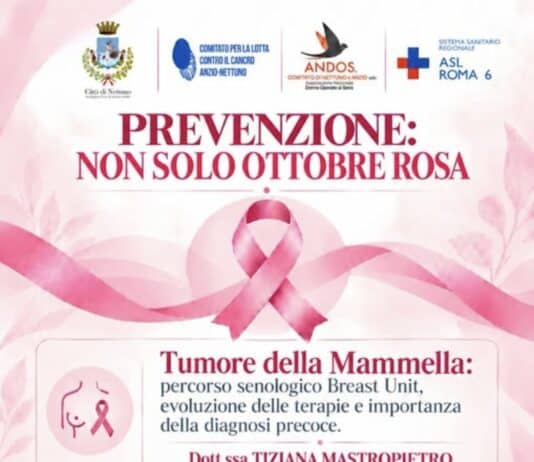Prevenzione: non solo “ottobre rosa”, domani a Nettuno un incontro sulla diagnosi precoce